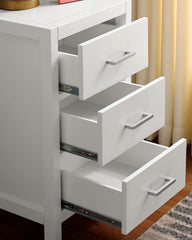 Transitional Twin Loft Bed With Eight Drawers Three Large Shelves Attached Ladder And Wood Structure, White
