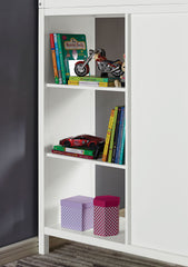 Transitional Twin Loft Bed With Eight Drawers Three Large Shelves Attached Ladder And Wood Structure, White