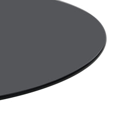Black Painting Tempered Glass Top 23.6 INCH Rouund Glass Table Top 3/10INCH Thickness