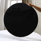 Black Painting Tempered Glass Top 39.3 INCH Rouund Glass Table Top 3/8 INCH Thickness