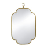 19.7" x 36" Champagne Gold Decorative Wall Mirror with Notched Edges