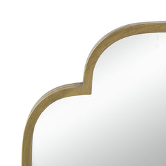 19.7" x 36" Champagne Gold Decorative Wall Mirror with Notched Edges