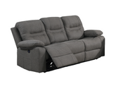 1pc Power Reclining Sofa Built In USB Port Pillow Arms Supportive Headrest Slate Blue Finish Primary Living Room Furniture