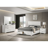 Dulcey White 4-piece Eastern King Bedroom Set