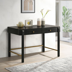 Anser Black 2-drawer Vanity Desk Makeup Table