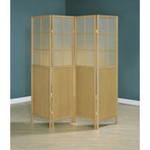 Gabby Natural 4-Panel Room Divider Folding Shoji Screen