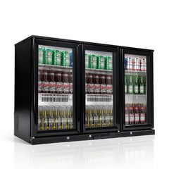 3 Glass Door Swing Glass Door Back Bar Refrigerator – R290 Refrigerant, COPELAND Digital Control, LED Lighting, 50mm Insulation, Low Noise, ETL & DOE Certified