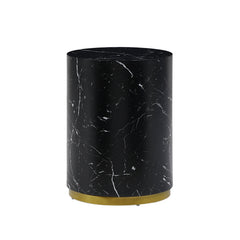 15.75inch Round Sidetable for Living Room Fully Assembled Black