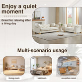 3-Seater + 2-Seater Combination Sofa Chesterfield Classic Rolled Arm Velvet Modern Combination Sofa Suitable for Apartment Living Rooms, Family Living Rooms, and Offices.Beige