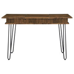 Rustic Amber Writing Desk with 4 Hidden Storages