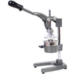 Cast Iron Citrus Juicer , Extra-Large Commercial Grade Manual Hand Press , Heavy Duty Countertop Squeezer for Fresh Orange Juice ,grey color