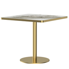 Square Modern Dinning Table 31.5 inches Bistro Table Tulip Table with Faux Marble top,Easy Assemble,Sturdy Metal Frame Diameter