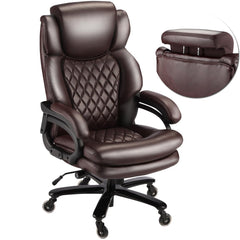500lbs Big and Tall Office Chair for Heavy People Executive Office Chair with Wide Spring Seat Computer Desk Chair 360 Swivel Home Office Desk Chair
