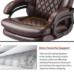 500lbs Big and Tall Office Chair for Heavy People Executive Office Chair with Wide Spring Seat Computer Desk Chair 360 Swivel Home Office Desk Chair