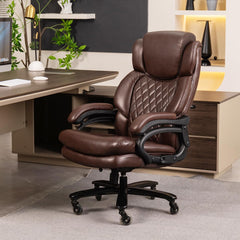 500lbs Big and Tall Office Chair for Heavy People Executive Office Chair with Wide Spring Seat Computer Desk Chair 360 Swivel Home Office Desk Chair