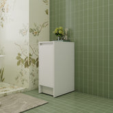 12" Freestanding Bathroom Storage Cabinets,Soft Close Doors,Floor Mounting Design,(KD-Packing)