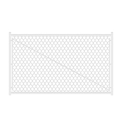 Adjustable Chain Link Walk Gate Kit with Round Corner Frame, Fit-Right, 3.8'H
