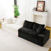 Luxury Color-Block Turtle Velvet Multifunctional Sofa - Arrangeable in Single Row, Side-by-Side or Facing Each Other, Stylish Living Room Furniture for Cozy Home Decor