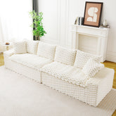 Luxury White Turtle Velvet Multifunctional Sofa - Arrangeable in Single Row, Side-by-Side or Facing Each Other, Stylish Living Room Furniture for Cozy Home Decor