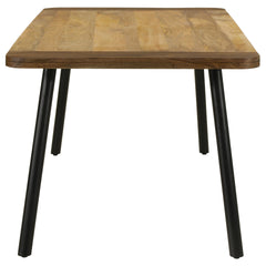 Governess Natural Mango and Black Rectangular Dining Table
