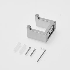 Simple Double Towel Hook, SUS304 Stainless Steel Bath Towel Holder, Bathroom Double Robe Hook, Hand Towel Hanger Wall Mount, Brushed Nickel