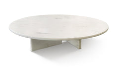 White natural marble coffee table, living room table,natural stone, Ø35.4 h9.8 Inch/Ø90 h25 cm, genuine marble, real marble