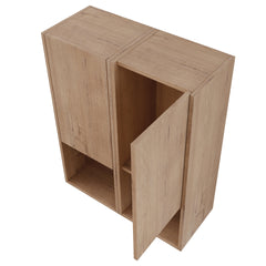 24" Bathroom Side Cabinet,Soft Close Doors,Float Mounting Design,Imitative Oak,(KD-Packing)