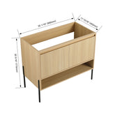 36" Freestanding Bathroom Vanity & 2 Soft-Close Cabinet Doors (KD-Packing)-Excluding Sink