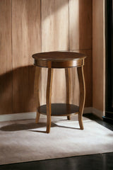 Aberta Walnut Finish Accent Table
