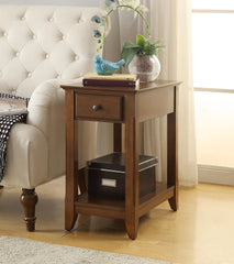 Bertie Walnut Finish Accent Table