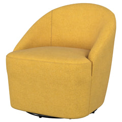 Denali Mustard Yellow Upholstered Accent Swivel Chair