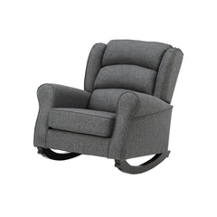 Grey Rocking Chair with Flared Arm