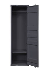 Gunmetal 1-Door Wardrobe with Container Lock