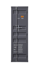 Gunmetal 1-Door Wardrobe with Container Lock