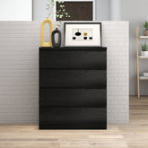 4 Drawer Dresser,Modern Storage Chest of Drawers,31.5In Black Dresser for Closet with Handle-Free Design, Closet Chests Organizer for Bedroom, Living Room,Black
