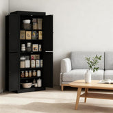 Nordic style Kitchen Cabinet,Freestanding Food Pantry Cabinet,Pantry Storage Cabinet with Doors and Shelves