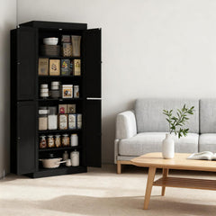 Nordic style Kitchen Cabinet,Freestanding Food Pantry Cabinet,Pantry Storage Cabinet with Doors and Shelves