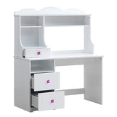 White 2-Drawer Writing Desk