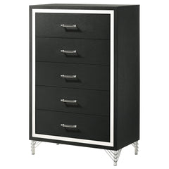 Malcolm Black 5-drawer Bedroom Chest