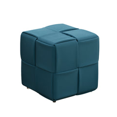 Ottoman Foot Rest Soft and Comfortable Ottoman Square Corduroy Woven Design Sofa Stool biue