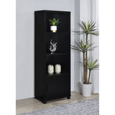 Sandlin Black 3-shelf Engineered Wood Media Tower
