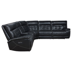 Hayden Black Dual Power Reclining Sectional Sofa