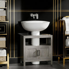 Bathroom Under Sink Cabinet,Pedestal Sink Storage Cabinet