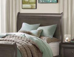 Classic Louis Philipe Style Twin Size Bed 1pc Traditional Design Bedroom Furniture Stained Gray Finish Bed