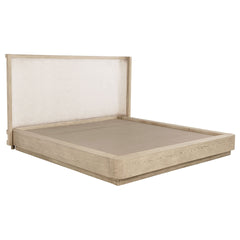 Kimpton Beige Oak Eastern King Wingback Bed