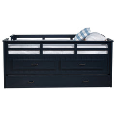 Starboard Navy Blue Twin Captain Bed with Trundle