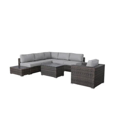 5-Person Wicker Patio Seating Set with Cushions – Fully Assembled
