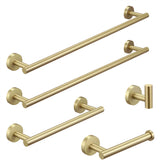 5-Pieces Brushed Nickel Gold Bathroom Accessories Set, Stainless Steel Bathroom Hardware Set, Bath Towel Bar Set, Towel Racks for Bathroom Wall Mounted.