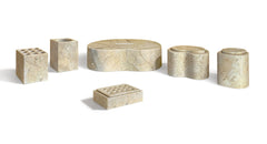 Gold Yellow Beige natural marble bathroom accessories set, natural stone, genuine marble, real marble