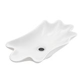 bathroom vessel sink shell shape 24in*13in Above Counter Bathroom Vanity Sink Bowl white No Darin